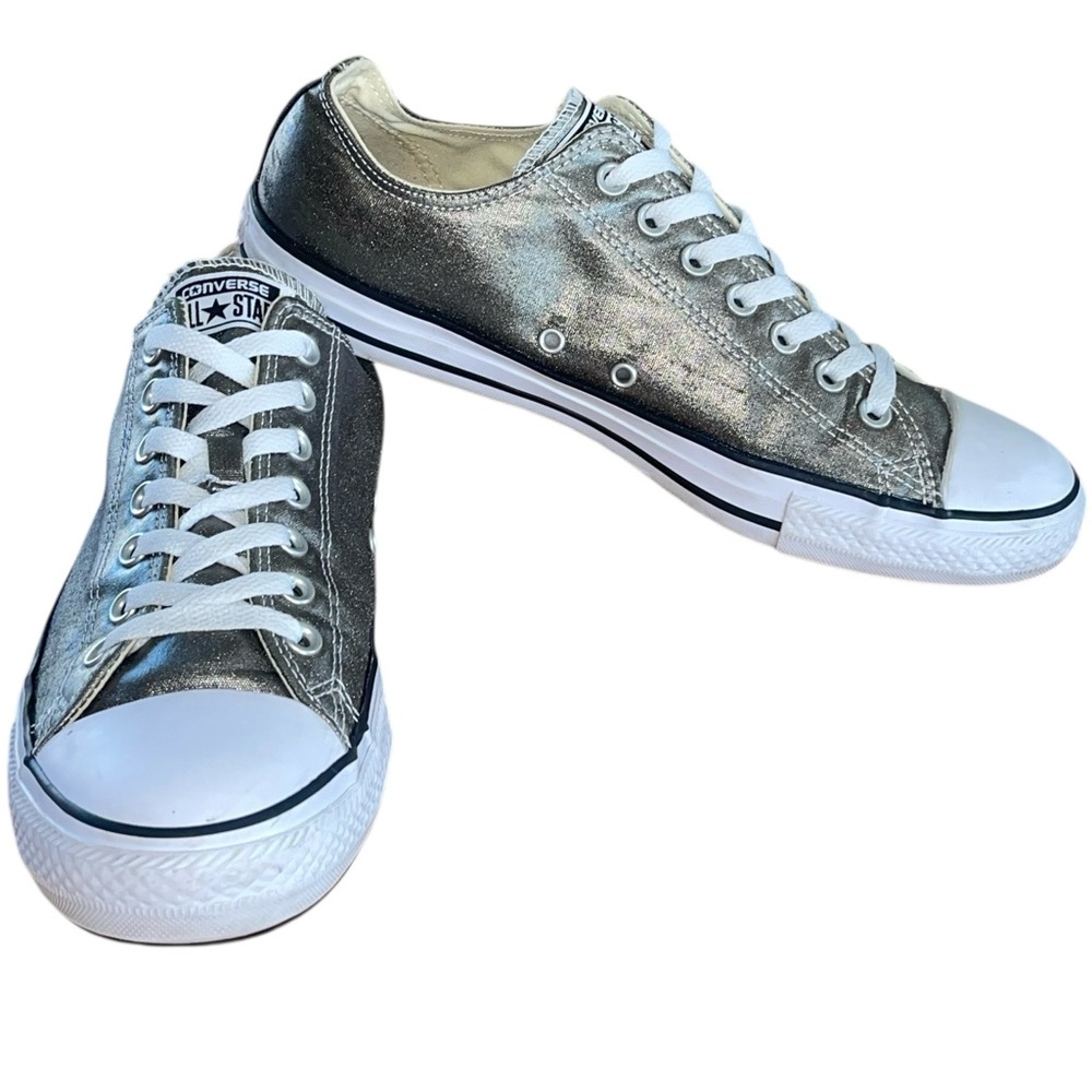 Converse All Star Ox metallic low top sneakers. Size 10 GUC